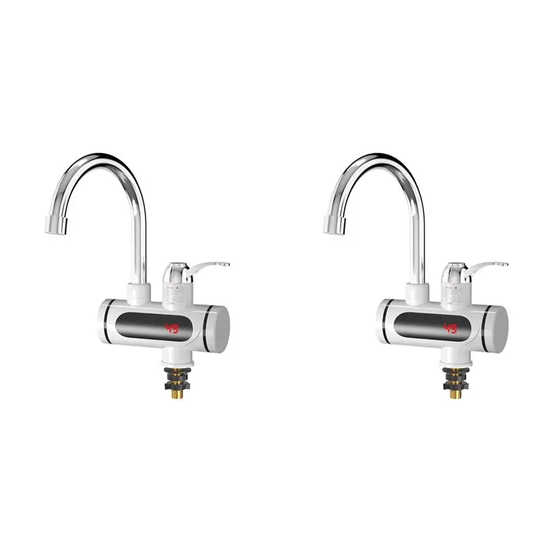 

【LAST CHANCE】2X Electric Hot And Cold Water Heater Faucet Quick Heating Tap Water Heater Faucet Conector For Faucet 3000W US Plu