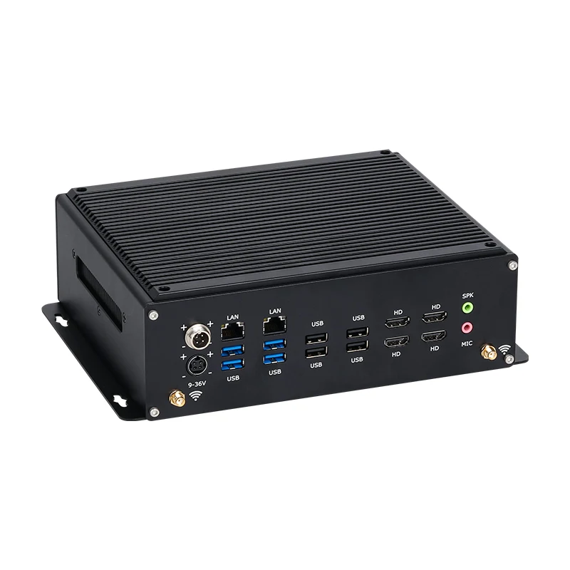 DC9V-36V Industrial PC Intel i5-14450HX i7-13650HX 6x DB9 RS232/422/485 14xGPIO 4xHDMI 8xUSB 2xLAN WiFi 4G/5G LTE Win11 Linux
