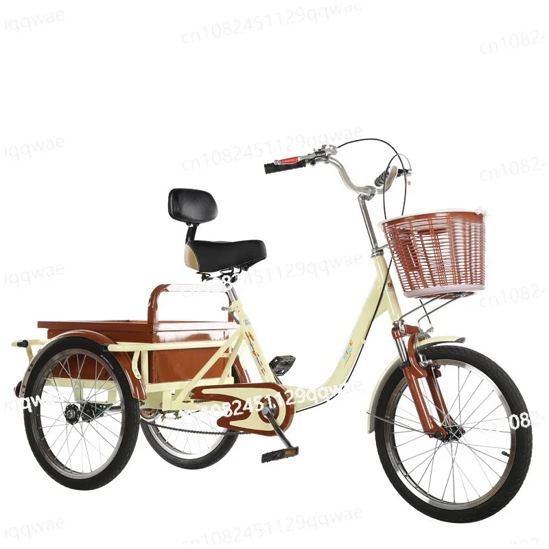 Elderly Pedal Adult Human Tricycle, Self-leisure Travel Vehicle To Buy Food, Elderly Transportation Tricycle