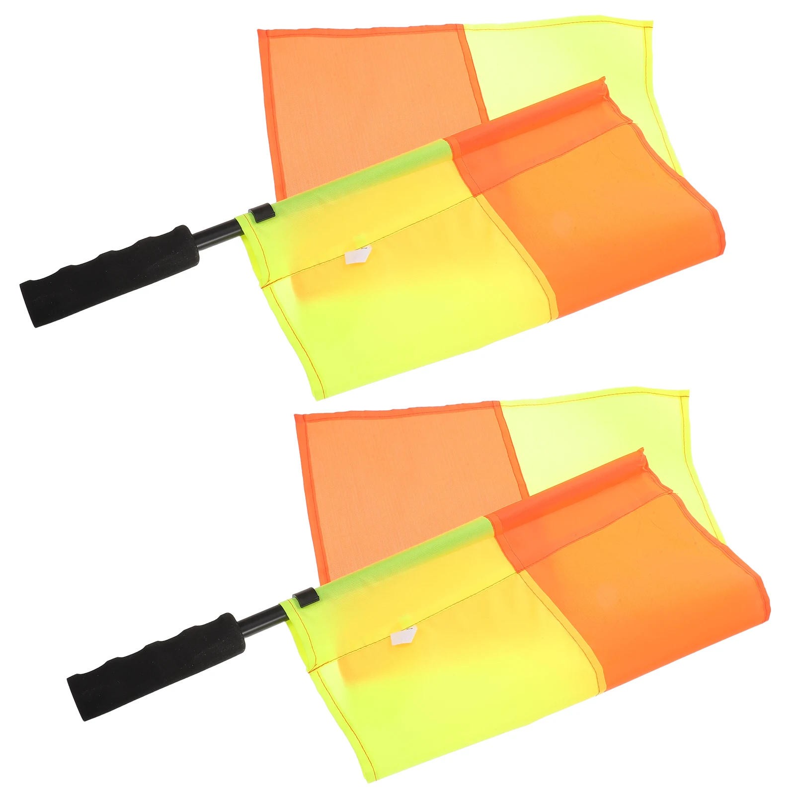 

2 Pcs Football Border Flag Competition Flags for Referees Banner Abs