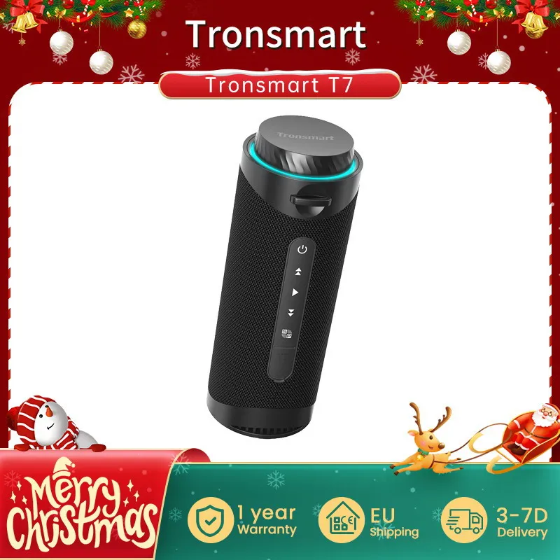 Tronsmart T7 30W Bluetooth Speaker IPX7 Waterproof Outdoor Cycling Shocking Subwoofer APP-Controllable Sound Portable Speaker