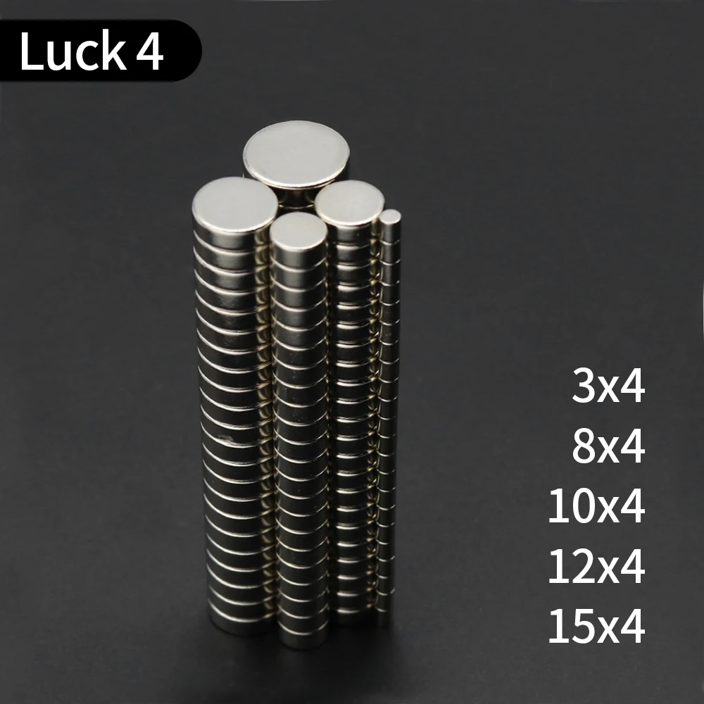 Round Magnet 3x4,5x4,8x4,10x4,12x4,15x4mm Neodymium N35 Permanent NdFeB Super Strong Powerful Magnetic imane Disc