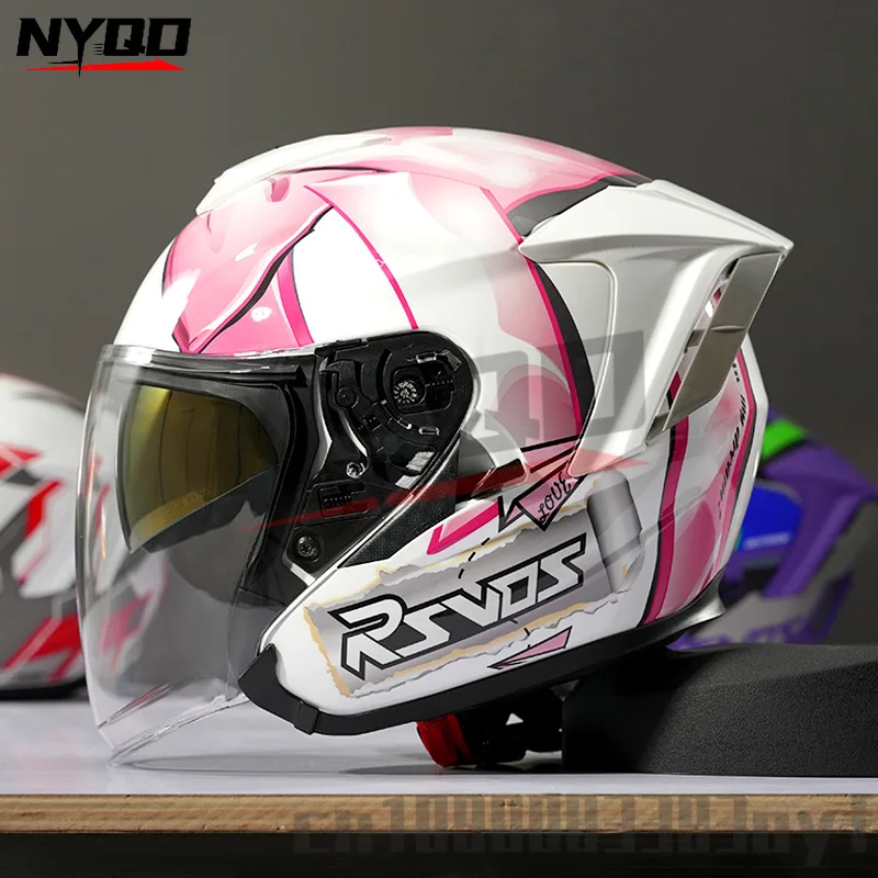 Ryzen motorcycle helmet for men's and women's 3/4 helmet motorcycle half helmet cascos para moto casco moto - Image 6