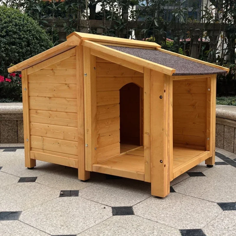 Hot selling and popular Dog house large golden retriever outdoor pet cage large cage wood antiseptic