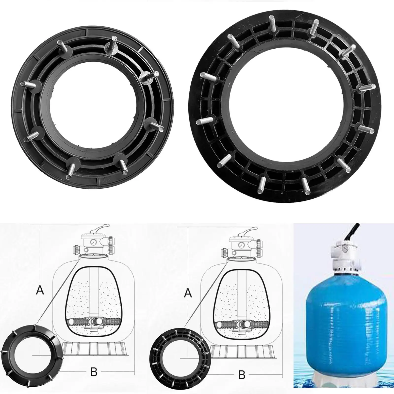

Многопортовый фитинг клапана, зажим для песочного фильтра для бассейна для аквакультуры и воды