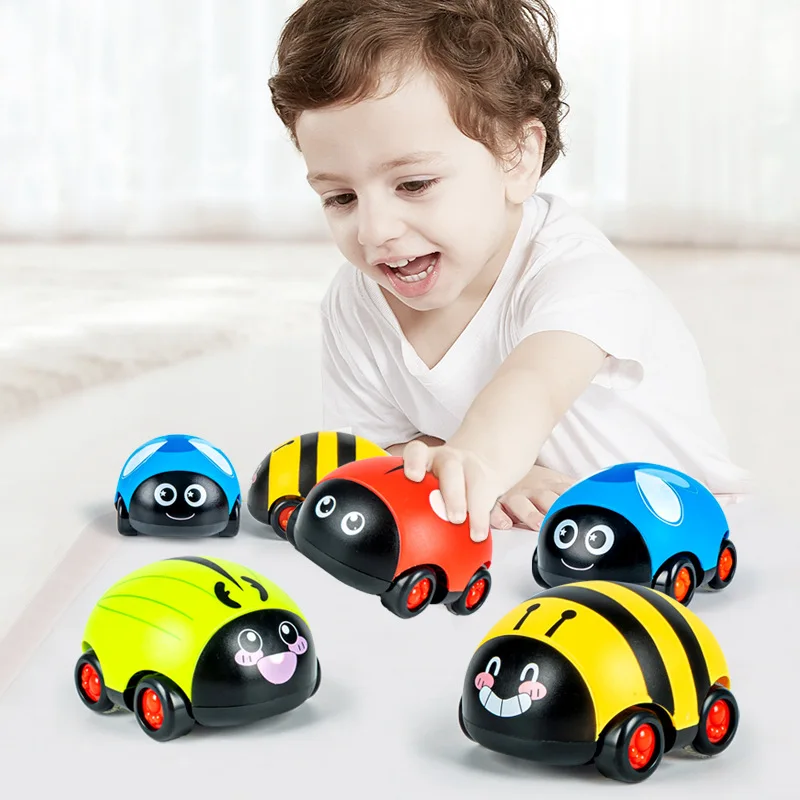 

Vehicle Plastic Girl Car toys Vehicle Pull Back Car Boys Insect Ladybird children toys Kids Inertial Car Drop Baby Toy Gift