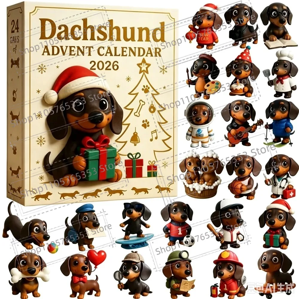 2026Christmas Advent Calendar 24 Days 2D Acrylic Christmas Countdown Hanging Ornament Christmas Tree Pendant Display Decor