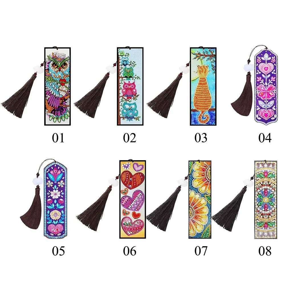 Gifts Handmade Art Crafts Kits Handmade Gifts Diamond Embroidery Tassel Bookmark Book Mark Diamond Painting Bookmark Bookmark