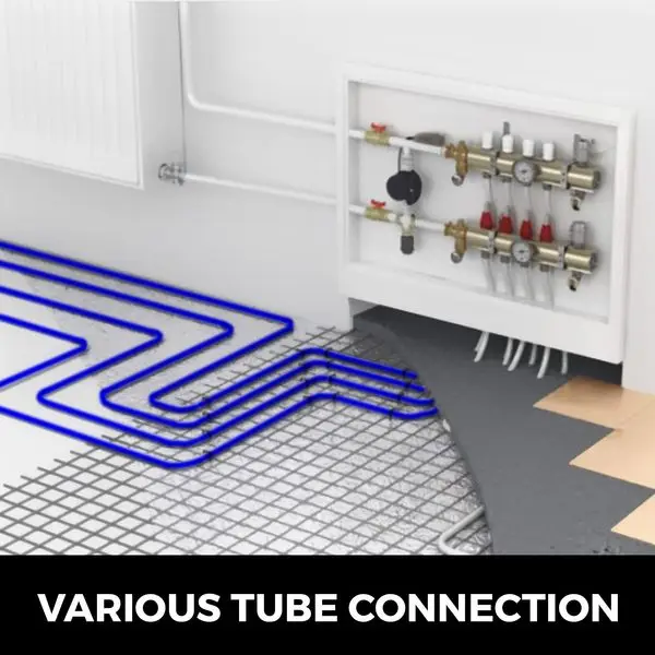 VEVOR 3/4' PEX Tubing 500Ft Non-Barrier PEX Pipe Red Pex-b Tube Coil for Hot and Cold Water Plumbing Open Loop Radiant Floor Hea