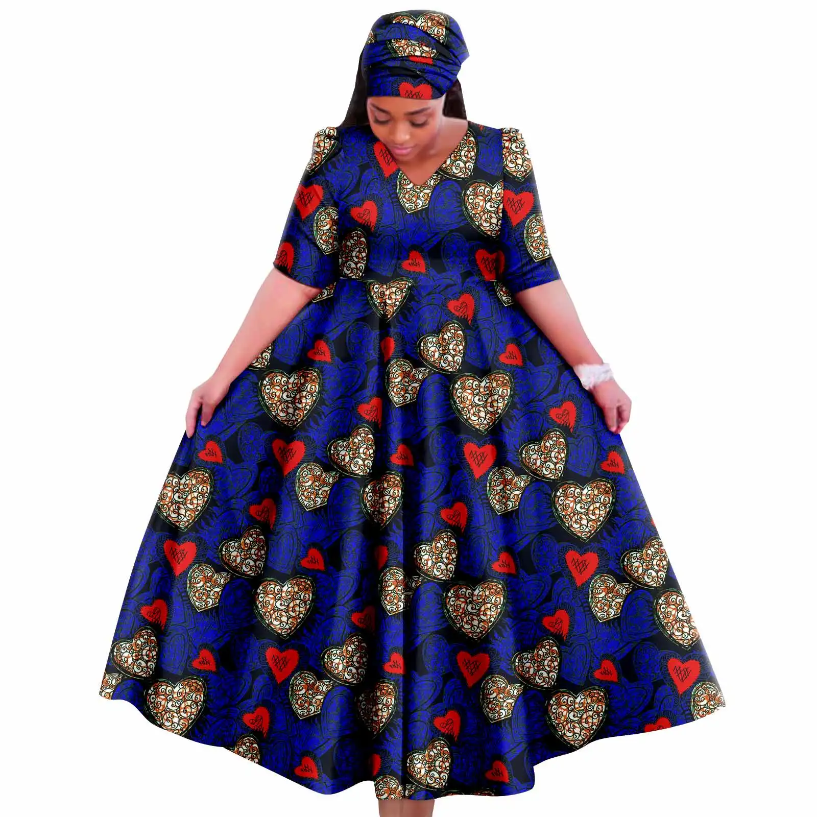 chinese dress ladies Church Dresses for Black Women African Fashion Ruffled O Neck Formal Event  Party Dress Woman Elegant Evening Nice Banquet Dress
