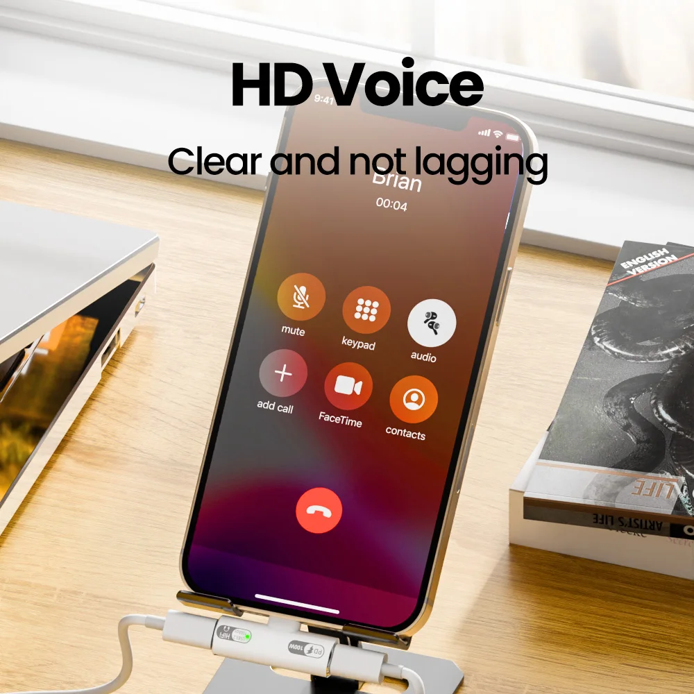 Adaptador OLAF 2 en 1 tipo C a doble tipo C hembra OTG PD 100W carga rápida adaptador de Audio USBC DAC convertidor de transferencia de datos de 10Gbps