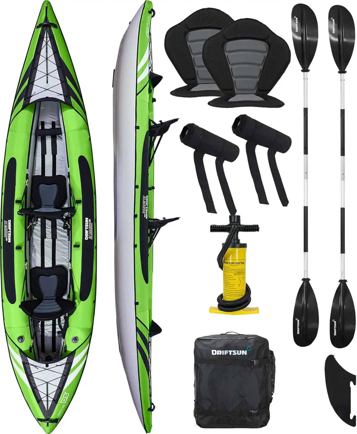 Inflatable Kayak - Inflatable Touring Kayak - Inflatable 1 and 2 Person Kayaks for Adults with EVA Padded Seats