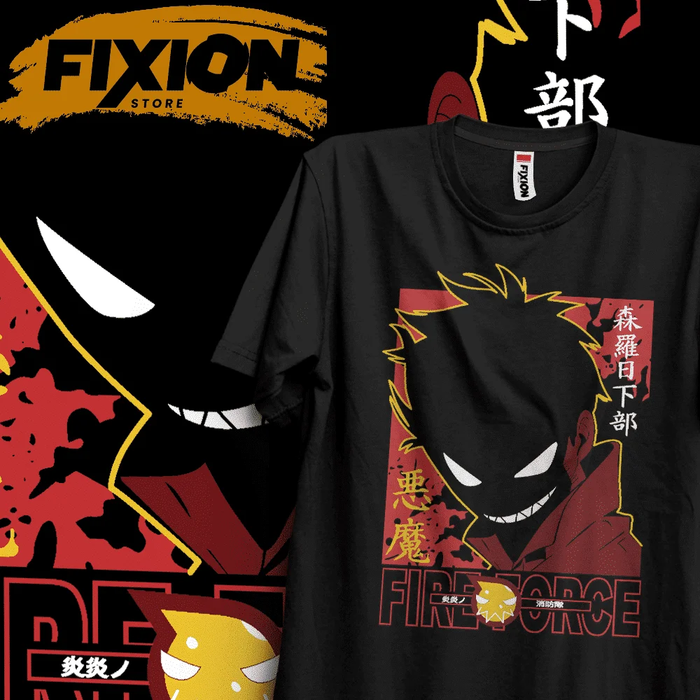 Fire Force – Shinra Sombra EB Anime T Shirt Manga Gift For Anime Lover All Size Cotton