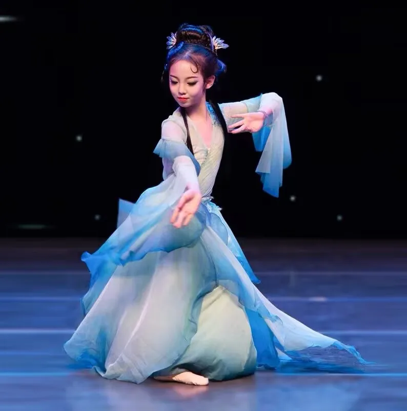 Traje de Danza Clásica China, Ropa Elegante para Entrenamiento, Vestuario Tradicional Étnico Chino, Uniforme de Escenario