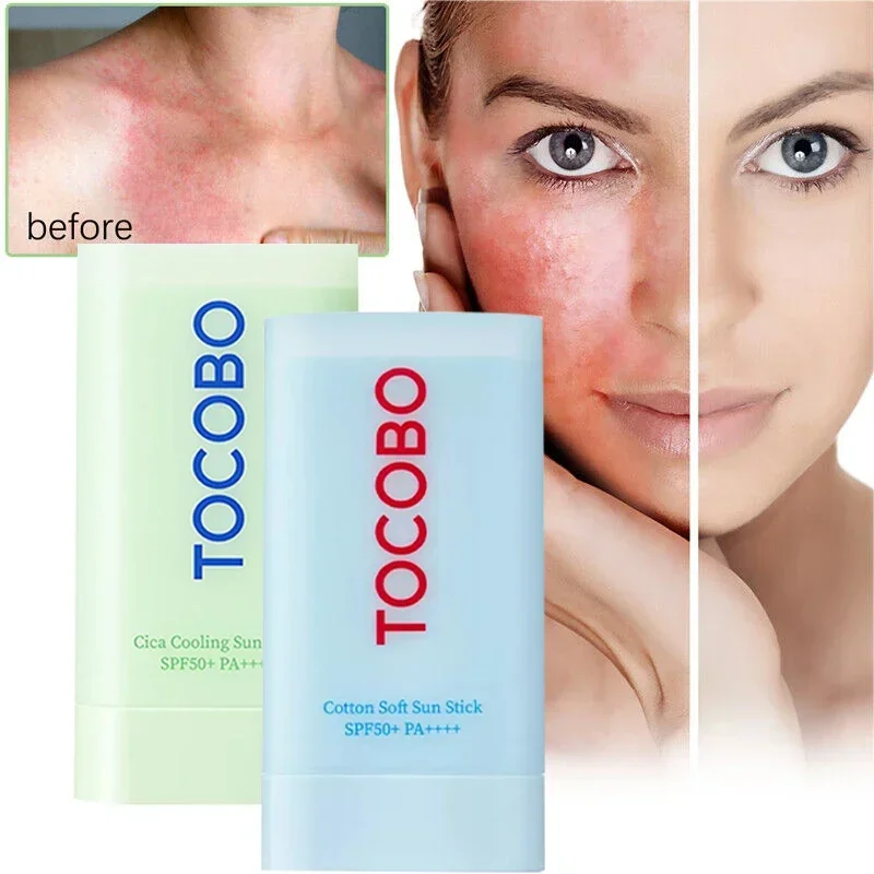 Tocobo – bâton solaire doux en coton pour soins de la peau coréens, SPF 50 +, Essence de détection d'eau, protection solaire, contrôle de l'huile, rafraîchissant, Non gras, hydratant