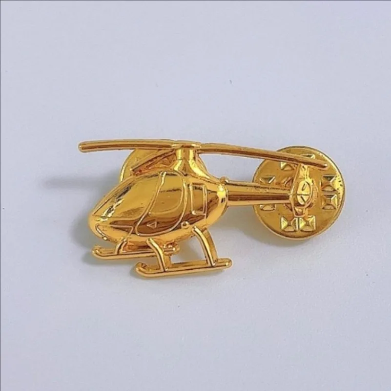 Vintage Metal Helicopters Brooch Diy Fashion Pin Alloy Badge Helicopter Aircraft Jewelry Accessories