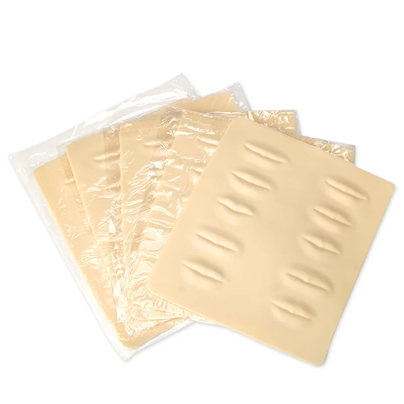1/3/5pcs Tattoo Practice Lips Skin Double Sides Synthetic Fake Skin Eyebrow Lip Mouth Microblading New Tattoo Rubber Soft Skins