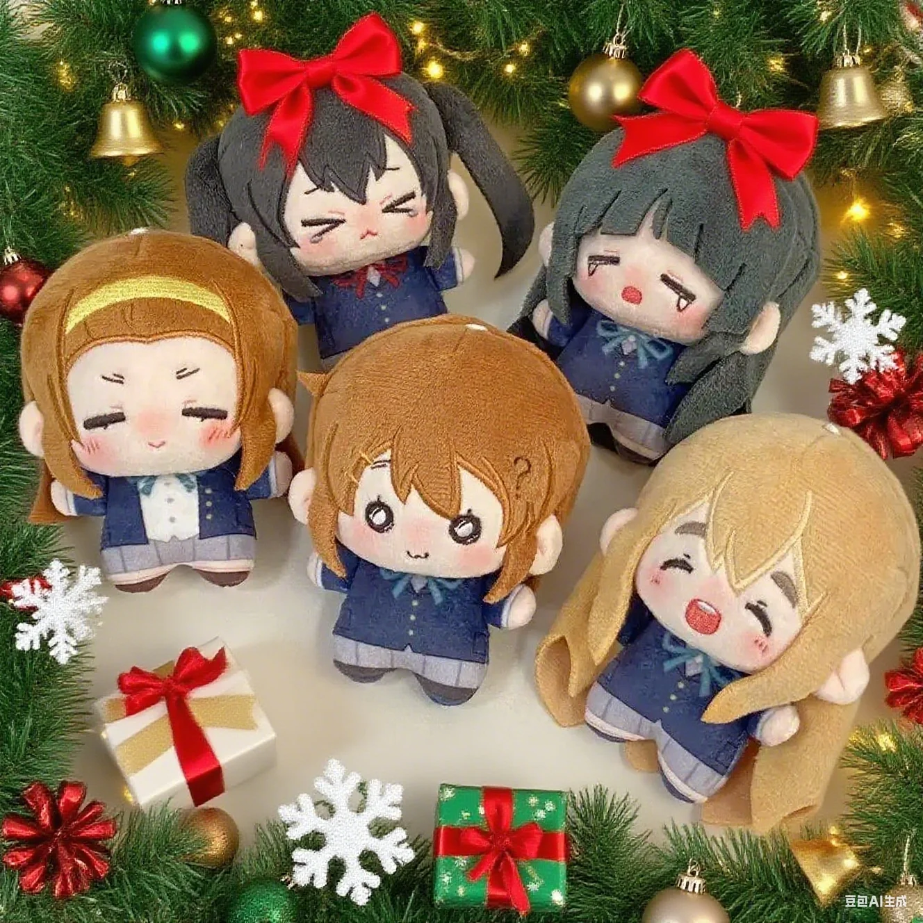 

10CM Hirasawa Yui Tainaka Ritsu Kotobuki Tsumugi Akiyama Mio Nakano Azusa Mini Plush Doll Pendant Keychain Stuffed Toy Girl Gift