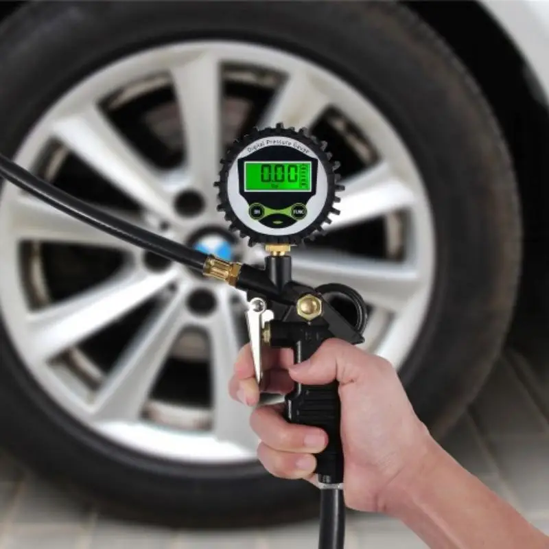 Digital Tire Pressure Count Display Car Tire Pressure Inflation Gauge LCD Display LED Backlight Car Tire Pressure Check Tool