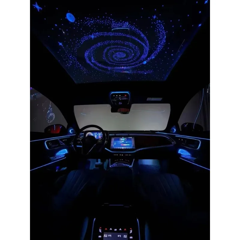 Panoramic Skylight Starry Sky Film Premium LED Ambient Light MBUX Synchronization For C-Class GLC W205 X253