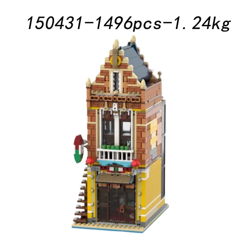 في المخزون اللبنات الجسيمات الصغيرة MOC-76402 81916 164889 150431 69556 لعبة بناء القلعة المعمارية الحديثة نموذج ثلاثي الأبعاد gi #5