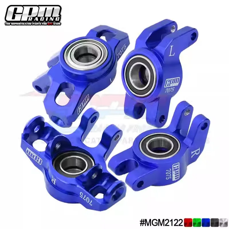 

GPM 7075 Alloy Front Steering Block Rear Hub Larger Inner Bearings for ARRMA 1/14 Mojave Grom Mega 380