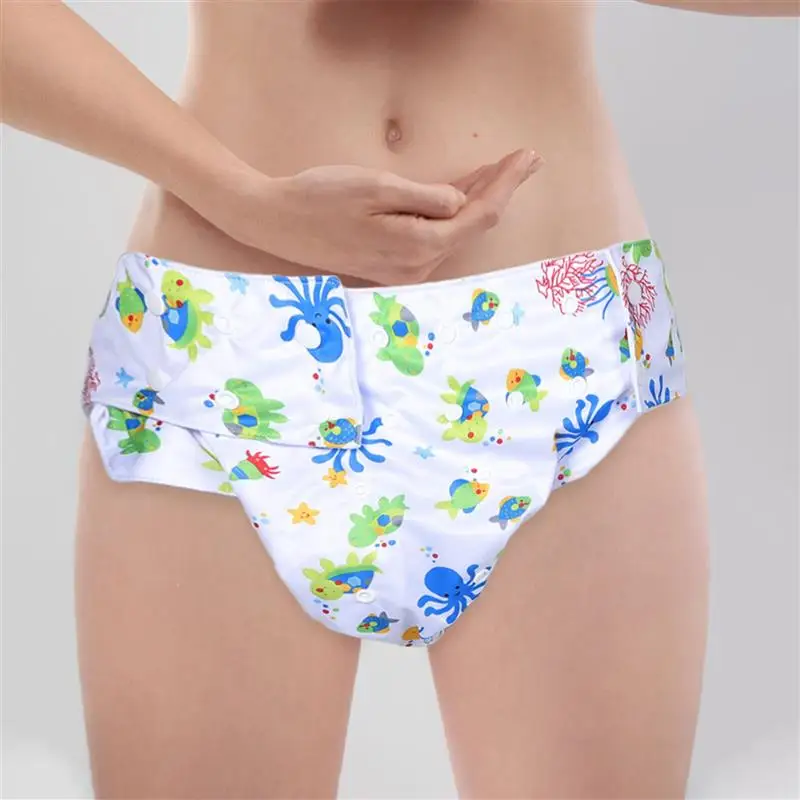 Adult Washable Diapers for Incontinence Reusable Men Nappies Breathable Inserts Overnight Polyester Baby Adults