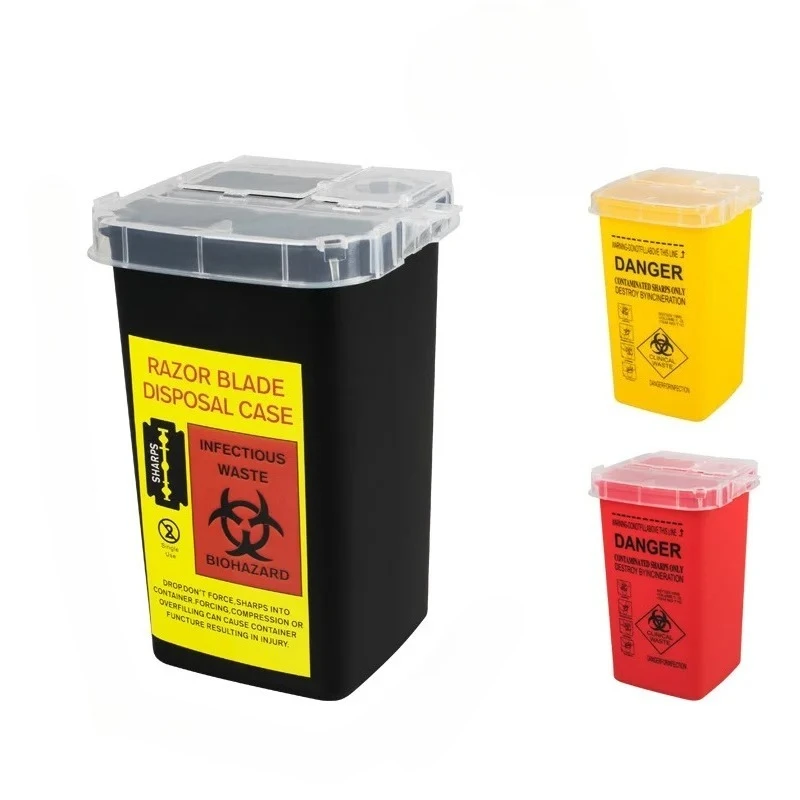 Tattoo Sharp Container Sharps Waste Bin Large Capacity Professional Tattoo Supplies Disposal Container Tattoo Needle Waste Box