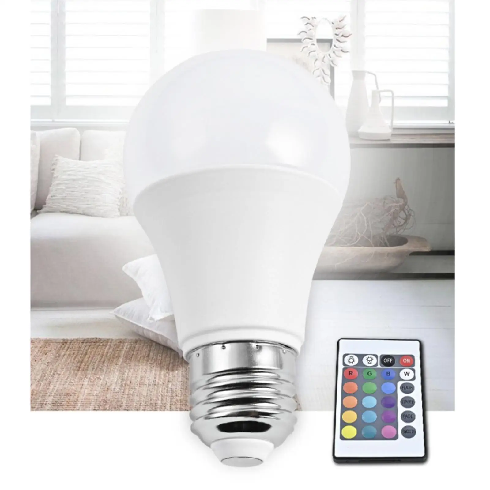 2-6pack Dimmable RGB LED Bulb with Remote Control Lamp Home Living Room