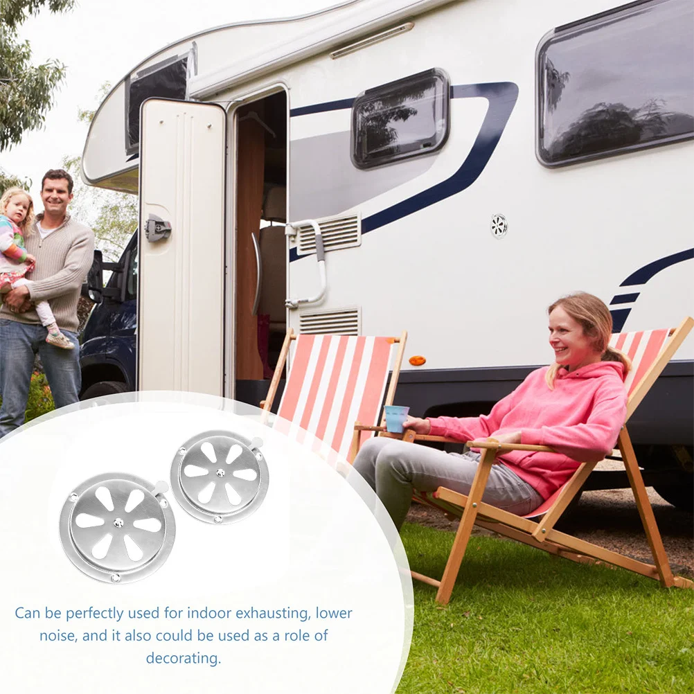 

2Pcs Stainless Steel Air Vent Cover Boat Ventilation Cover Suitable for Marine Rv Yacht Shed Hollow Out Design Rust Resistant