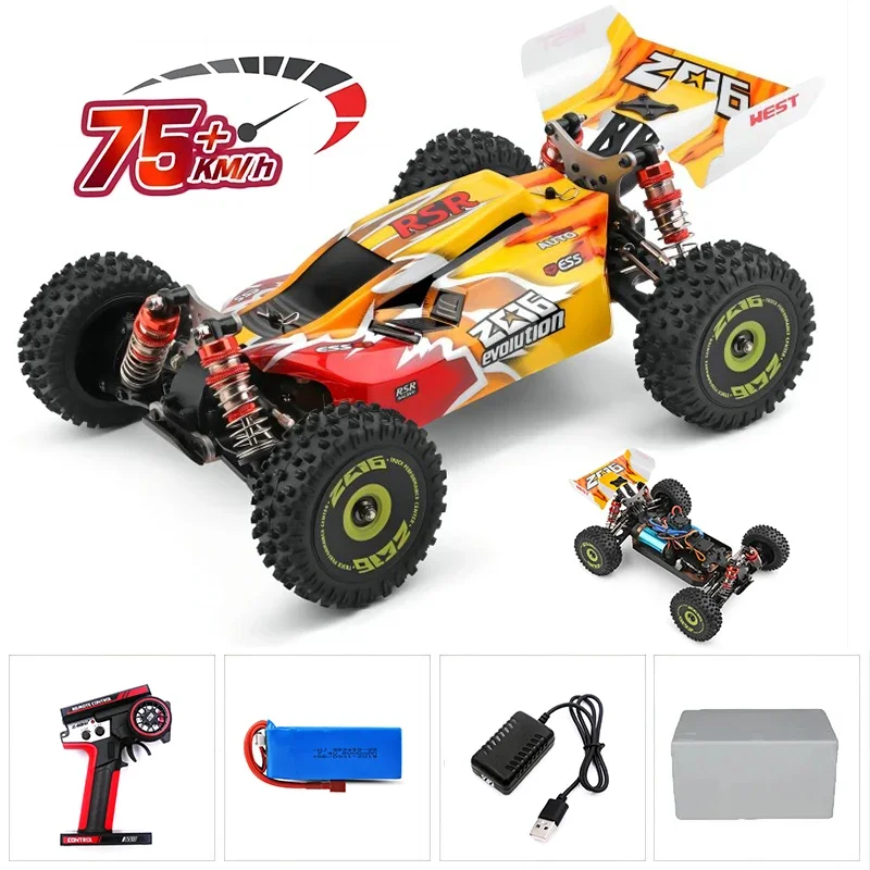 WLtoys 144010 75KM/H 2.4G RC Car Brushless 4WD Electric High Speed Off-Road Remote Control Drift Toys for Children Racing image 3