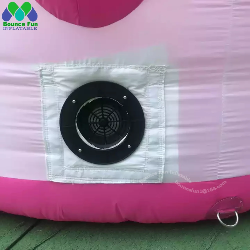 Ballon gonflable géant rose pour gâteau joyeux anniversaire, modèle de gâteau gonflable cerise rouge pour décoration de fête d'anniversaire