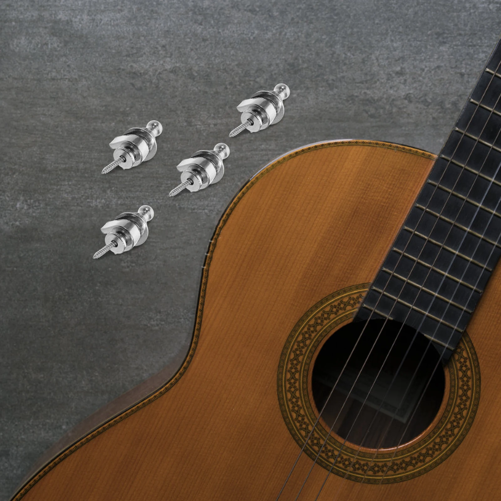 

10pcs Guitar Electric Acoustic Bass Durable Strap Round Pin Guitar Head Pins Metal Strap Buttons End Pins Accessories