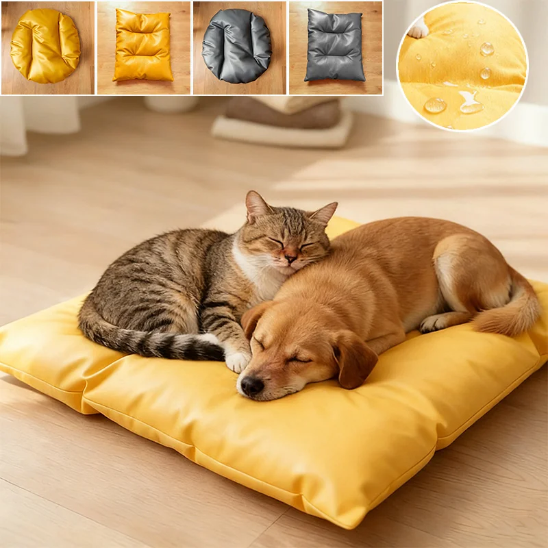 

1PC Tech Cloth Pet Mat Waterproof Urine Proof Scratch Resistant Hair Resistant Thickened PP Cotton Warm Mat for Dog Cat Pet Bed