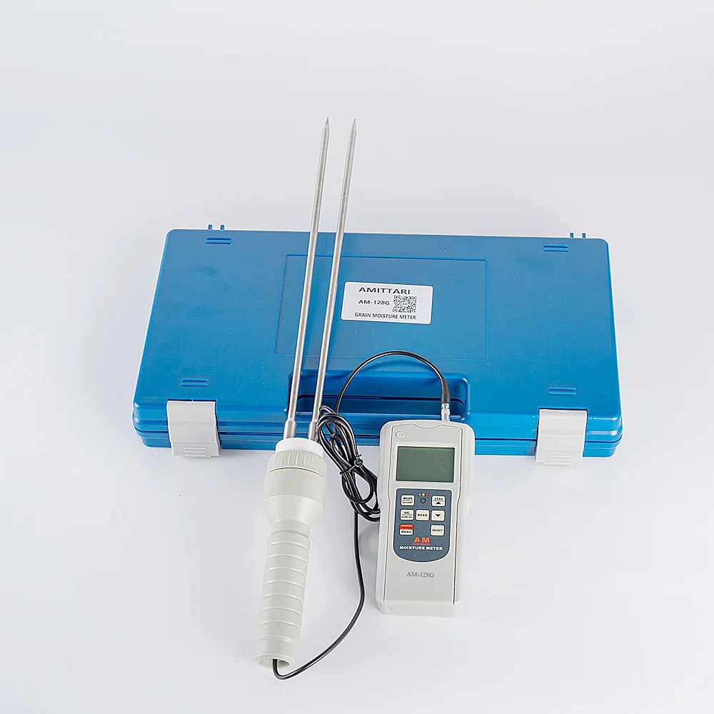 AM-128G Grain Moisture Meter For Rapid Detection Of 37 Kinds Of Rice Wheat Rice Cacao be Corn Soybean Moisture Humidity Detector