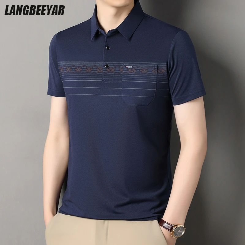 

Top Grade Designer Polo Shirt Men New Business Regular Stretch Brand Short Sleeve Summer Casual Luxury Fashions Men Clothes