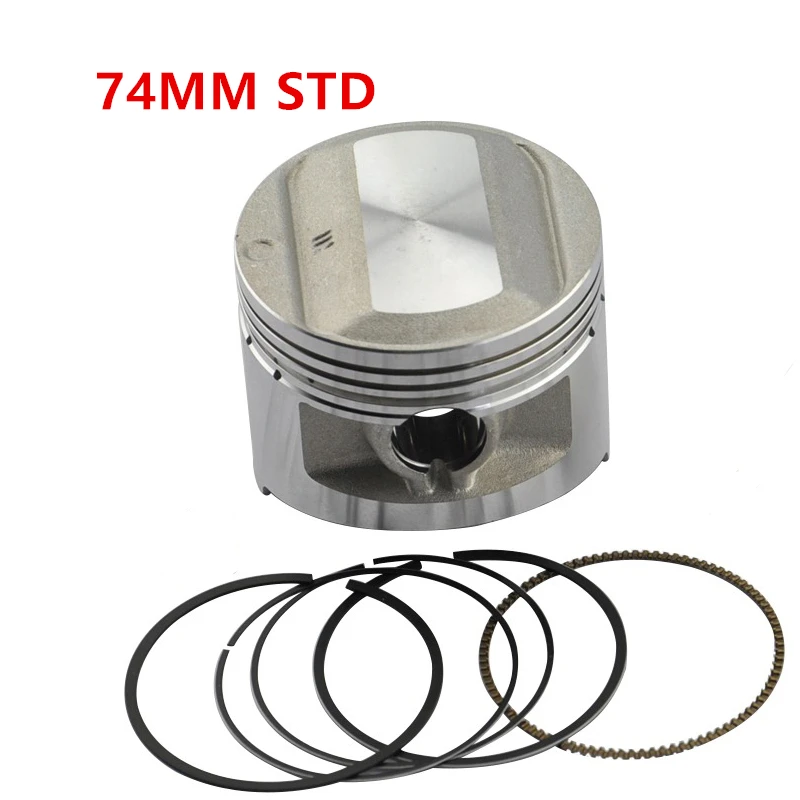 no pin circlip Piston & Rings For Honda XR250 1979-1980 XR250R 1981-1982 XL250S 1978-1981 XL250R 1982-1983 74mm