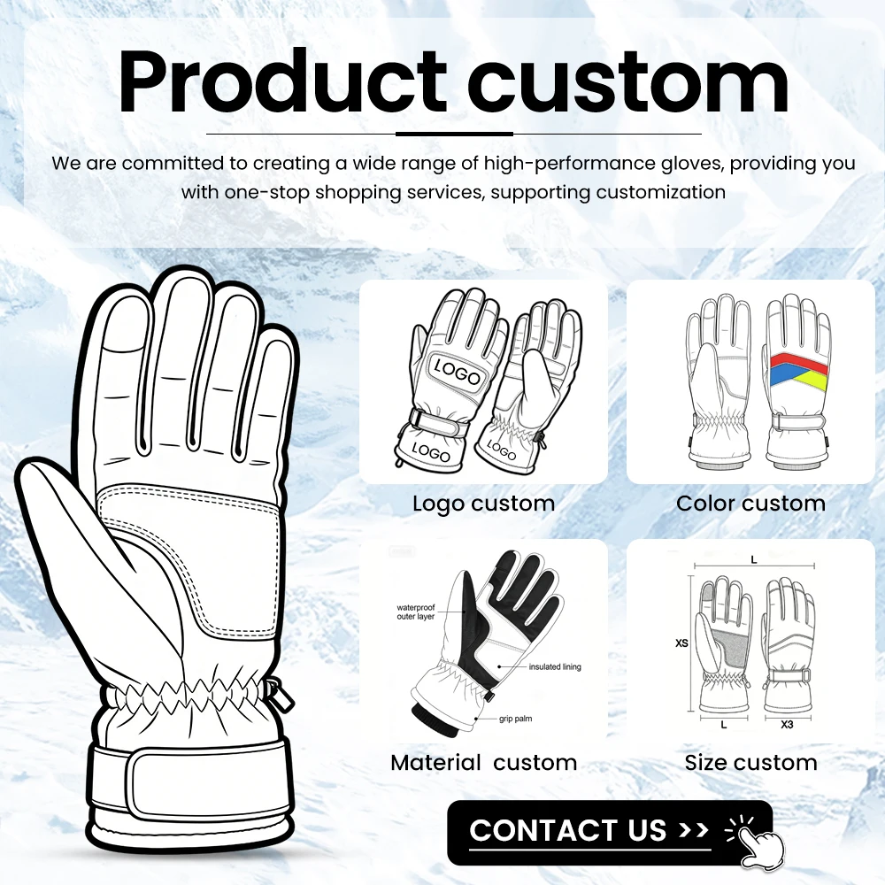 ถุงมือสกีฤดูหนาวแบบเต็มนิ้ว พร - Ski Glove Waterproof บทวิจารณ์และราคา