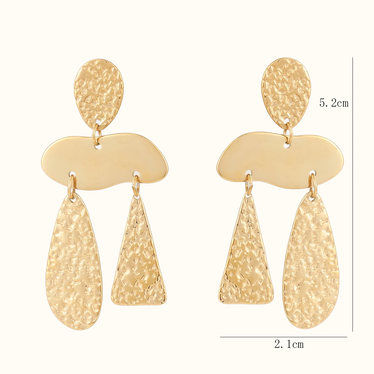 Fashion Women Gold Plated Chandelier Stainless Steel metal Drop Earrings Statement Jewelry image 6