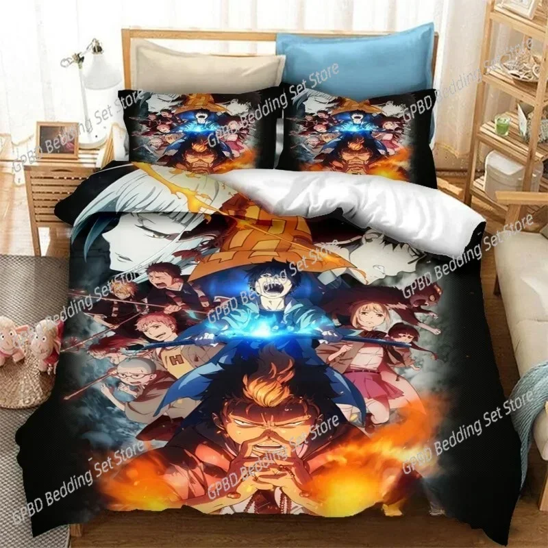 

Fashion Luxury New 3D Print Anime Blue Exorcist Bedding Set Duvet Covers Pillowcases Comforter Bedding Sets Bedclothes Bed