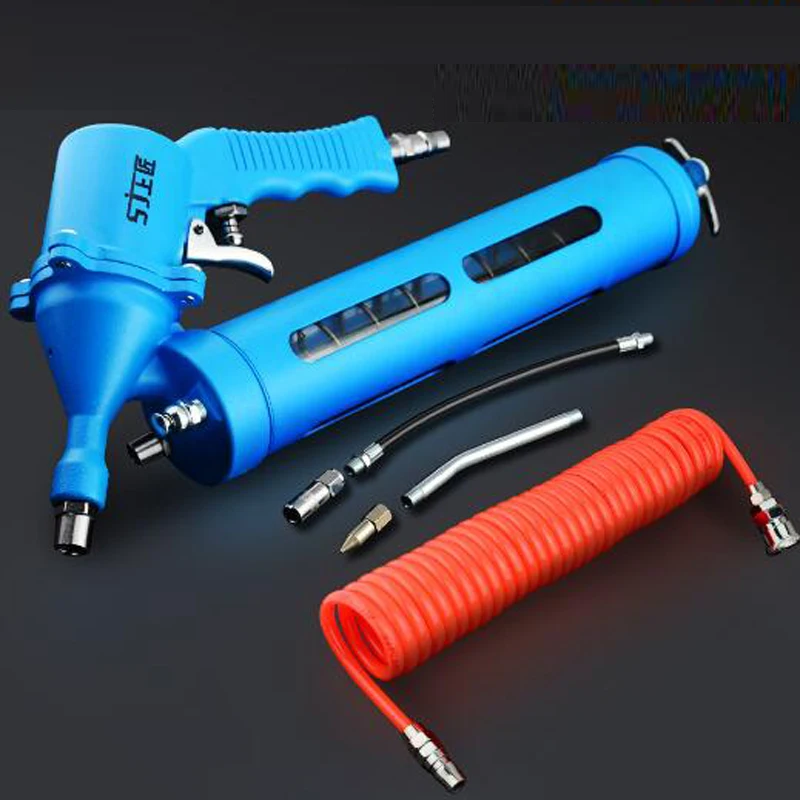 400cc High Pressure Pneumatic Grease Gun With 5m Trachea Air Pressure Grease Gun For Air Compressor Storage Tank