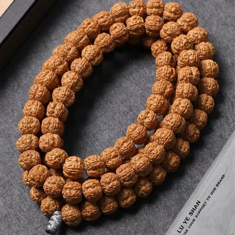 Authentic Little King Pipal Seeds Bracelet 108 Honeycomb Seed Quincuncial Piles Tree God Buddha Beads Rosary