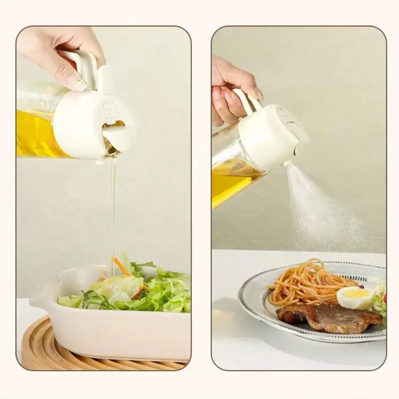 2 in 1 200/300/500ml Oil Spray for Kitchen Spray Oil Bottle Oil Washer Vinegar Soy Sauce Sprayer Containers Washer