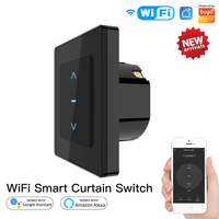 WiFi Smart Curtain Switch Touch Design for Motorized Curtains and Roller Blinds work with Tuya Smart Life App Alexa Google