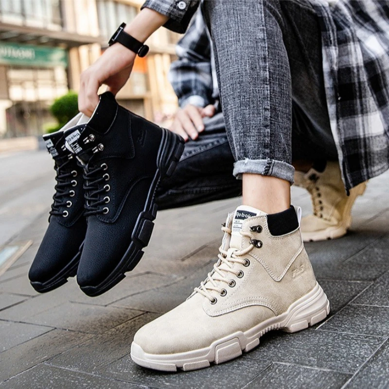 Leatherwork Boots - Yeni Moda Nefes Alabilen Erkek Deri