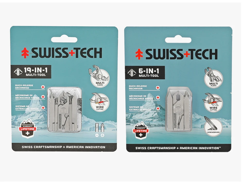 SWISS TECH 19-in-1 Mini-Klappzange, tragbares EDC-Multifunktionswerkzeug, Taschenschraubendreher, Fahrrad-Werkzeugsatz, Outdoor-Wanderausrüstung – Detail 19