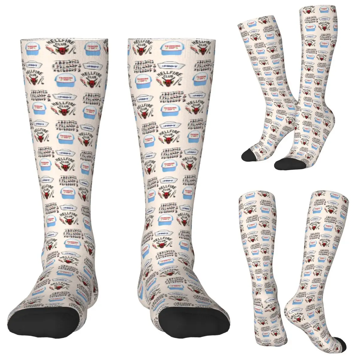 

Stranger Sticker Socks Harajuku Stockings All Season Long Socks Accessories for Man Woman Gifts