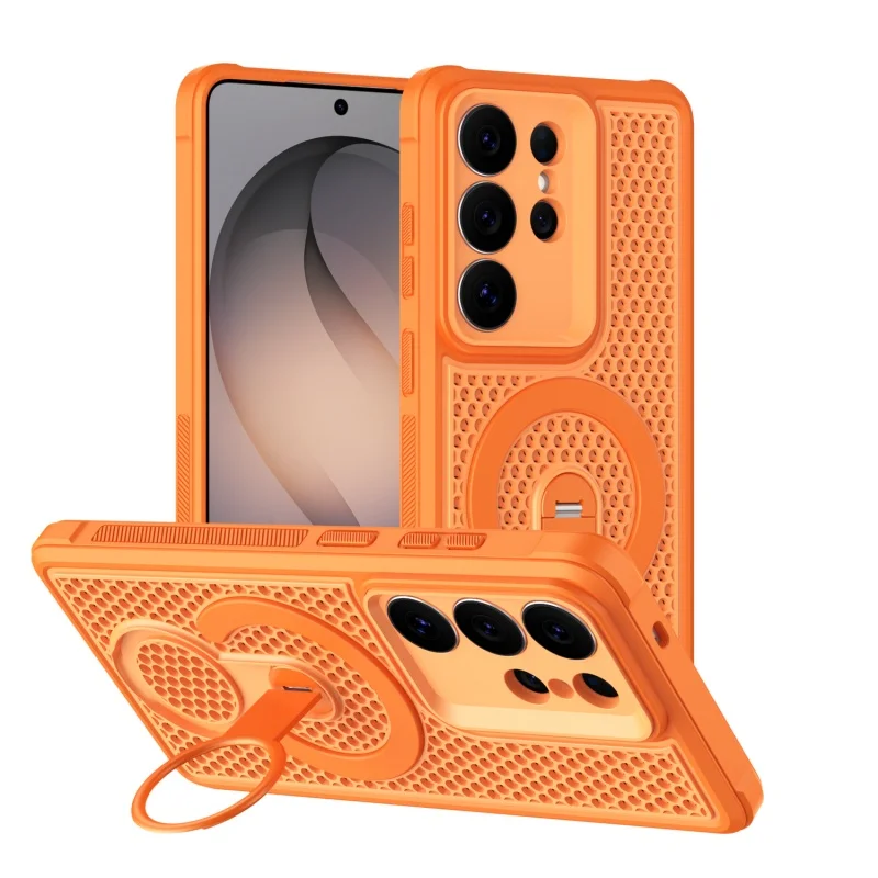 Luxury Cooling Stand For Magsafe Magnetic Case For Samsung Galaxy S26 S25 S24 S23 Ultra Plus FE S25EDGE Heat Dissipation Cover