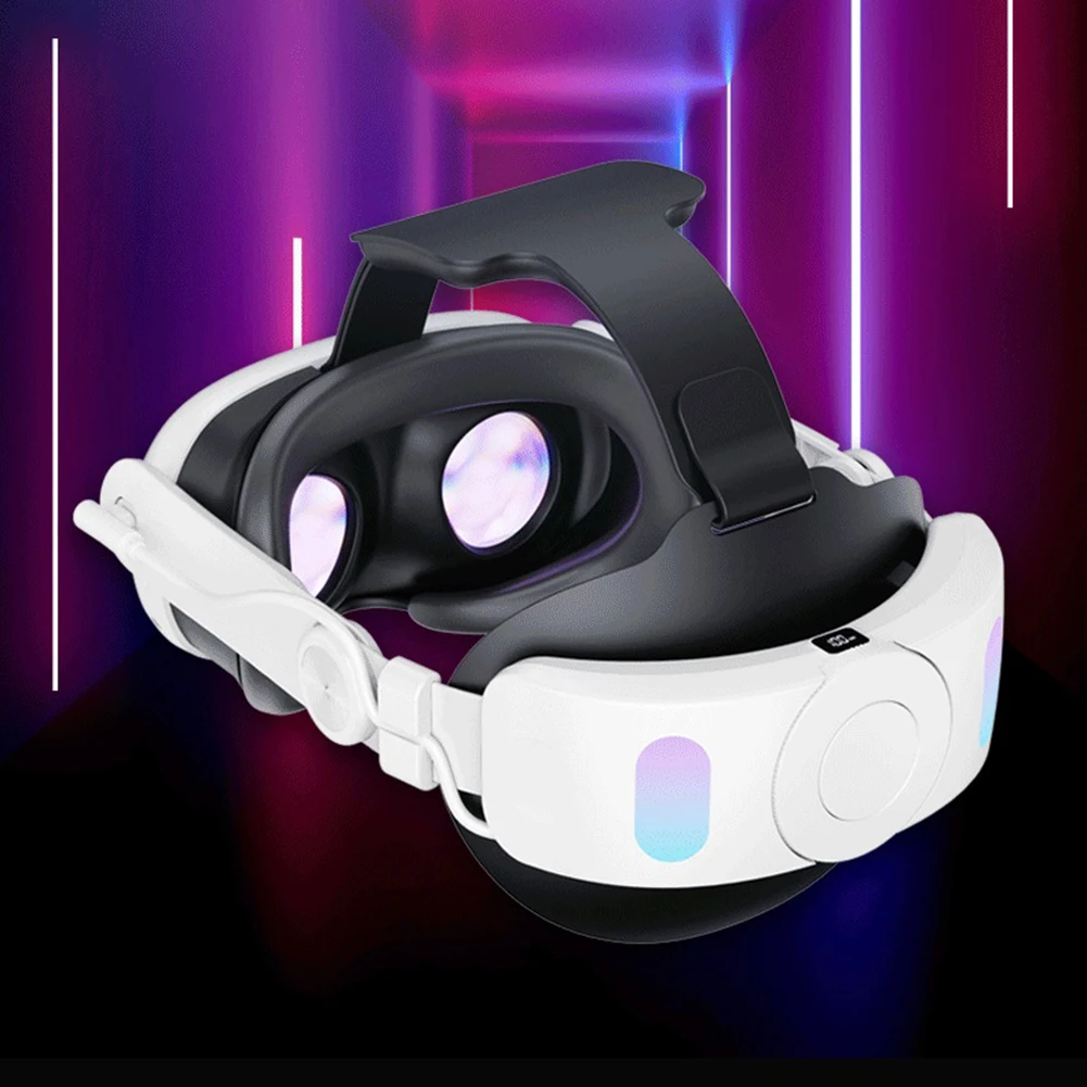 حزام رأس بديل قابل للتعديل بقدرة 6000 مللي أمبير في الساعة، حزام رأس بطارية قابل لإعادة الشحن، ملحقات الواقع الافتراضي لسماعات Meta Quest 3 VR