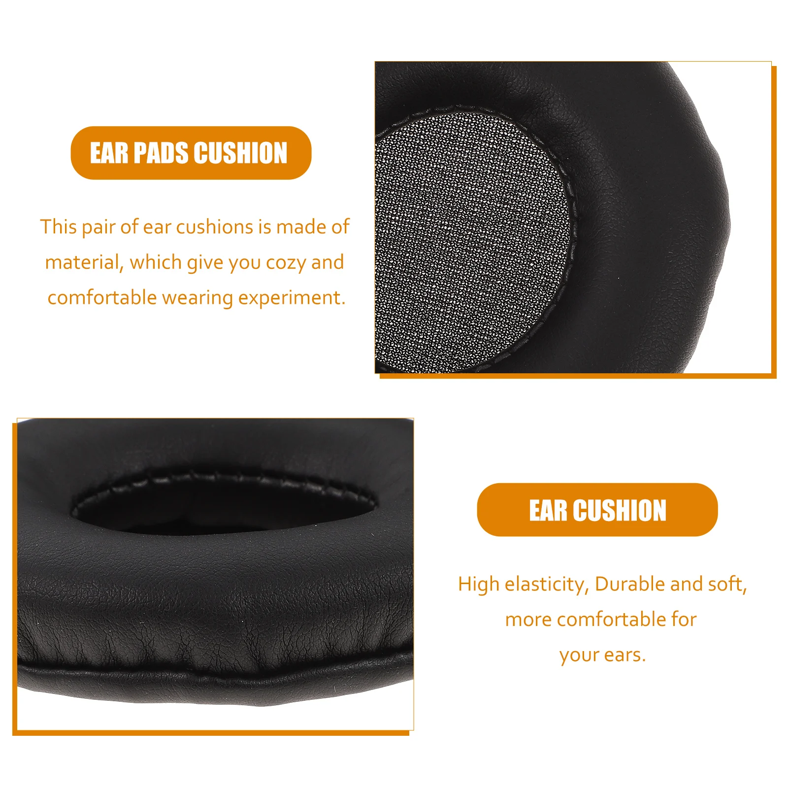 

2 PCS Headphone Accessories Replacement Ear Pads Soft Comfortable Compatible E40BT 72mm Headset for Stereo